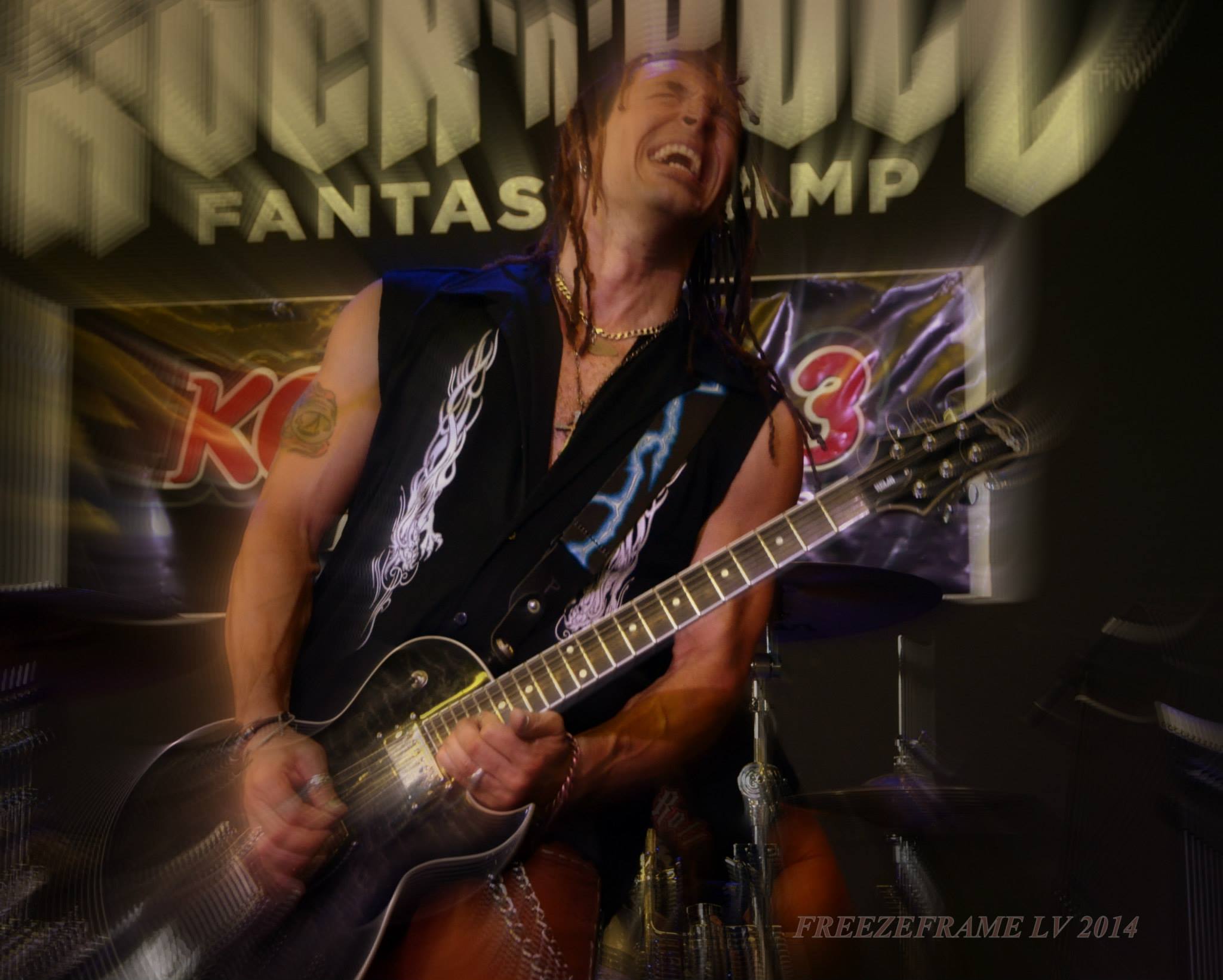 Performing live at Rock & Roll Fantasy Camp for a benefit for Baby Gracie in Las Vegas, NV.