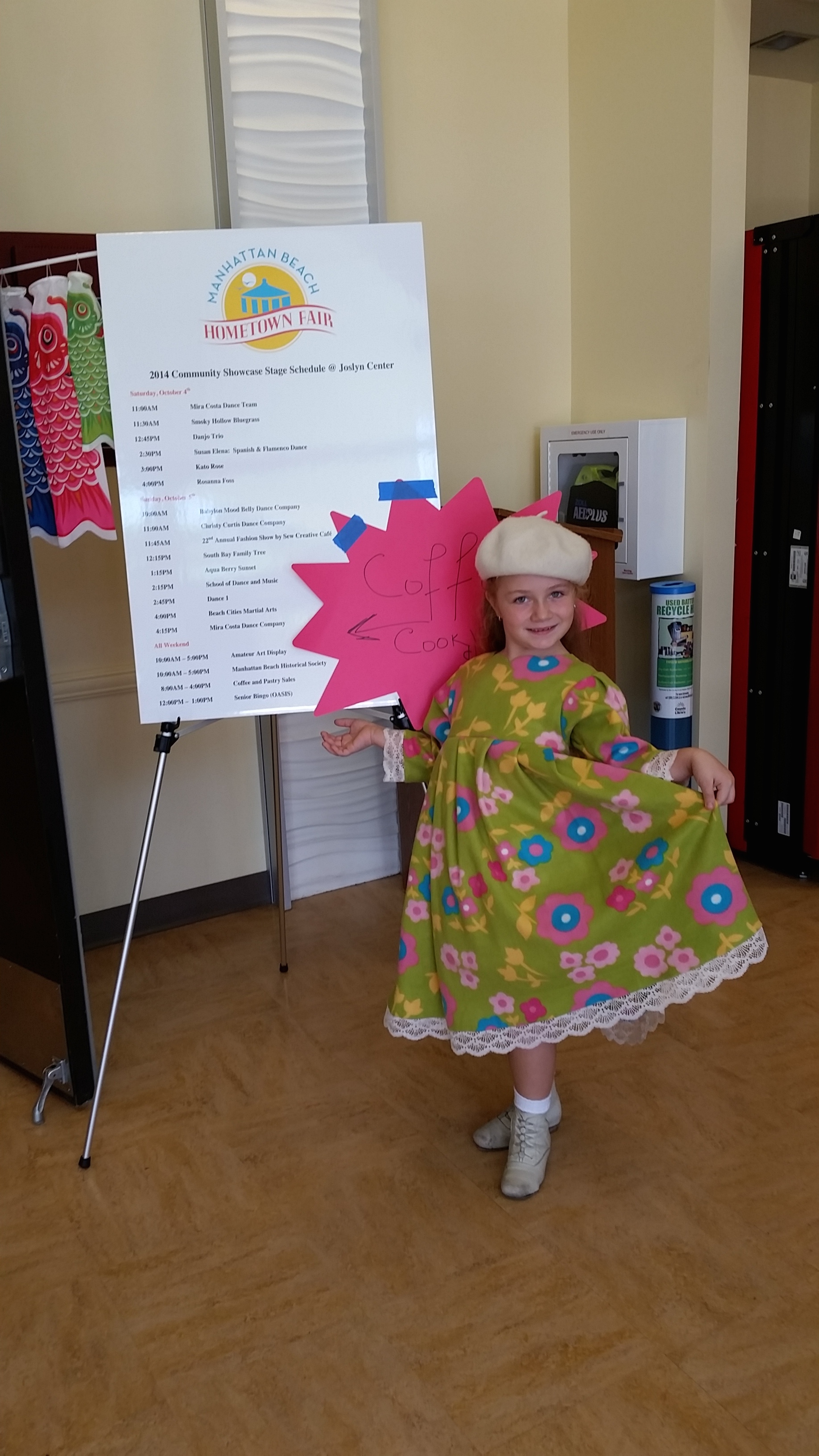 Fall 2014 Hometown Fair. Rosanna's ready to walk the Runway in a dress she made for her Christmas 