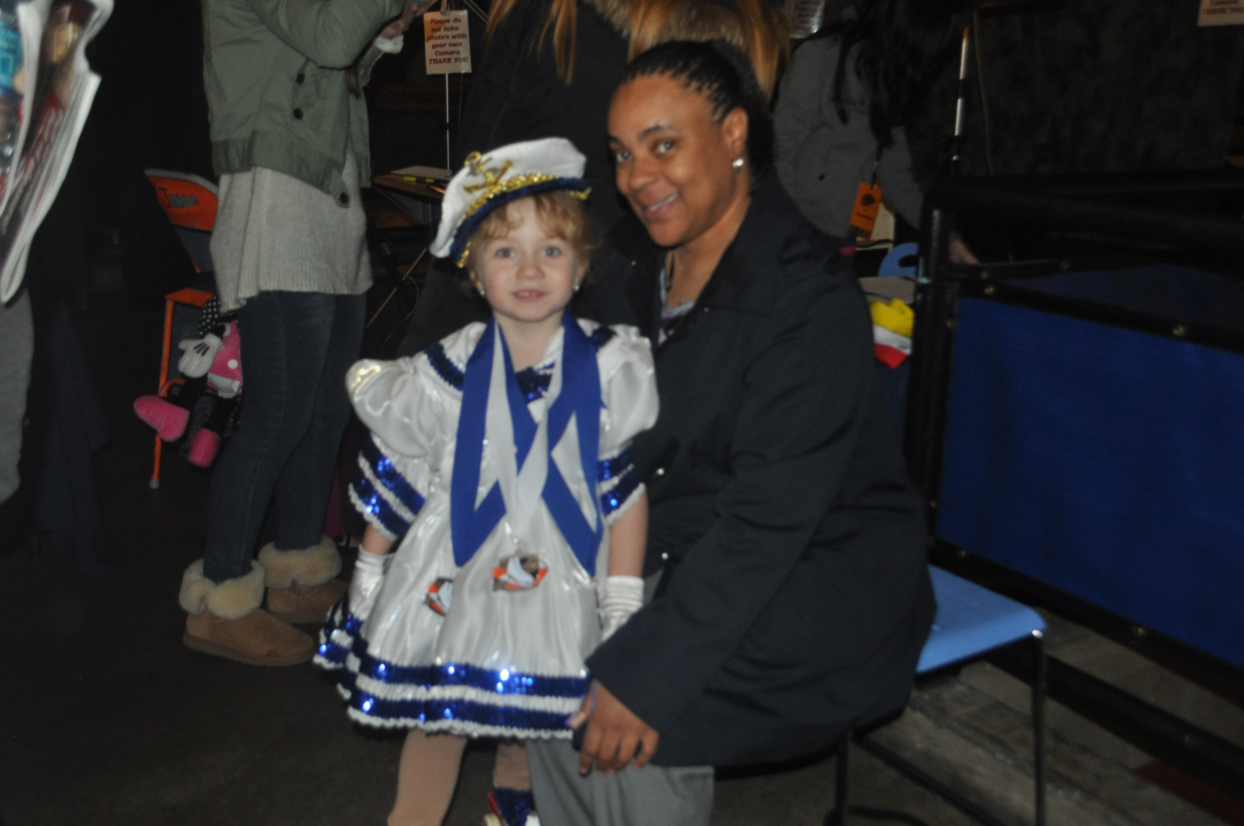 Rosanna and La Rhonda Scott Ice Skating Coach.Sailor's costume custom-designed and custom-made by Oxana Foss