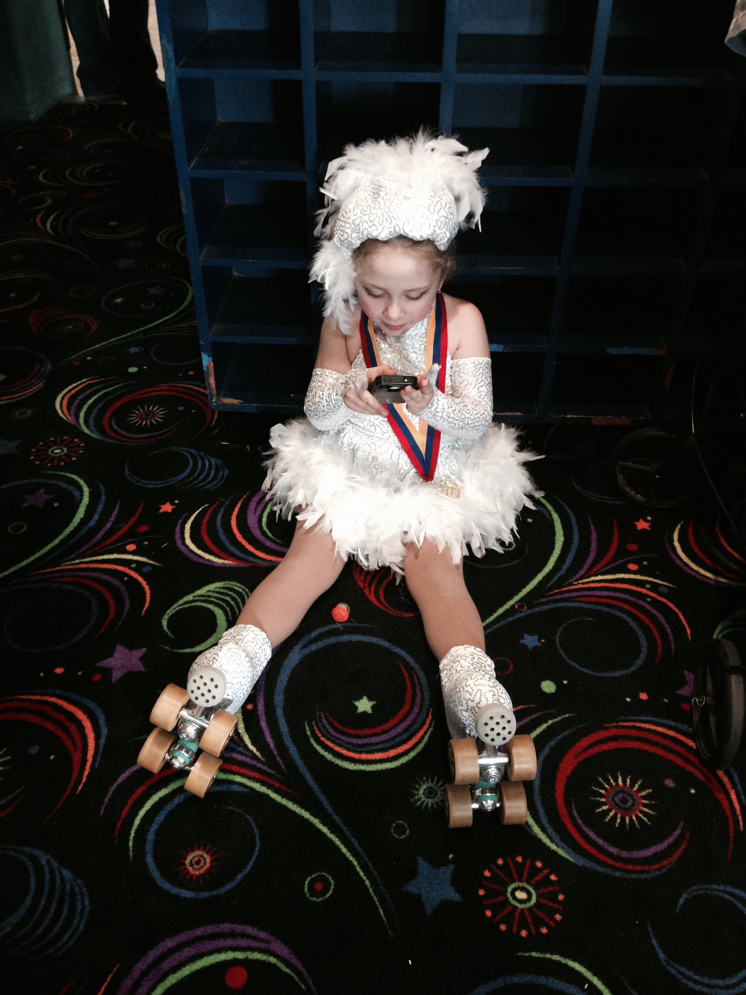 2014 California State Games Roller Skating Competition. Costume custom designed and made by Oxana Foss