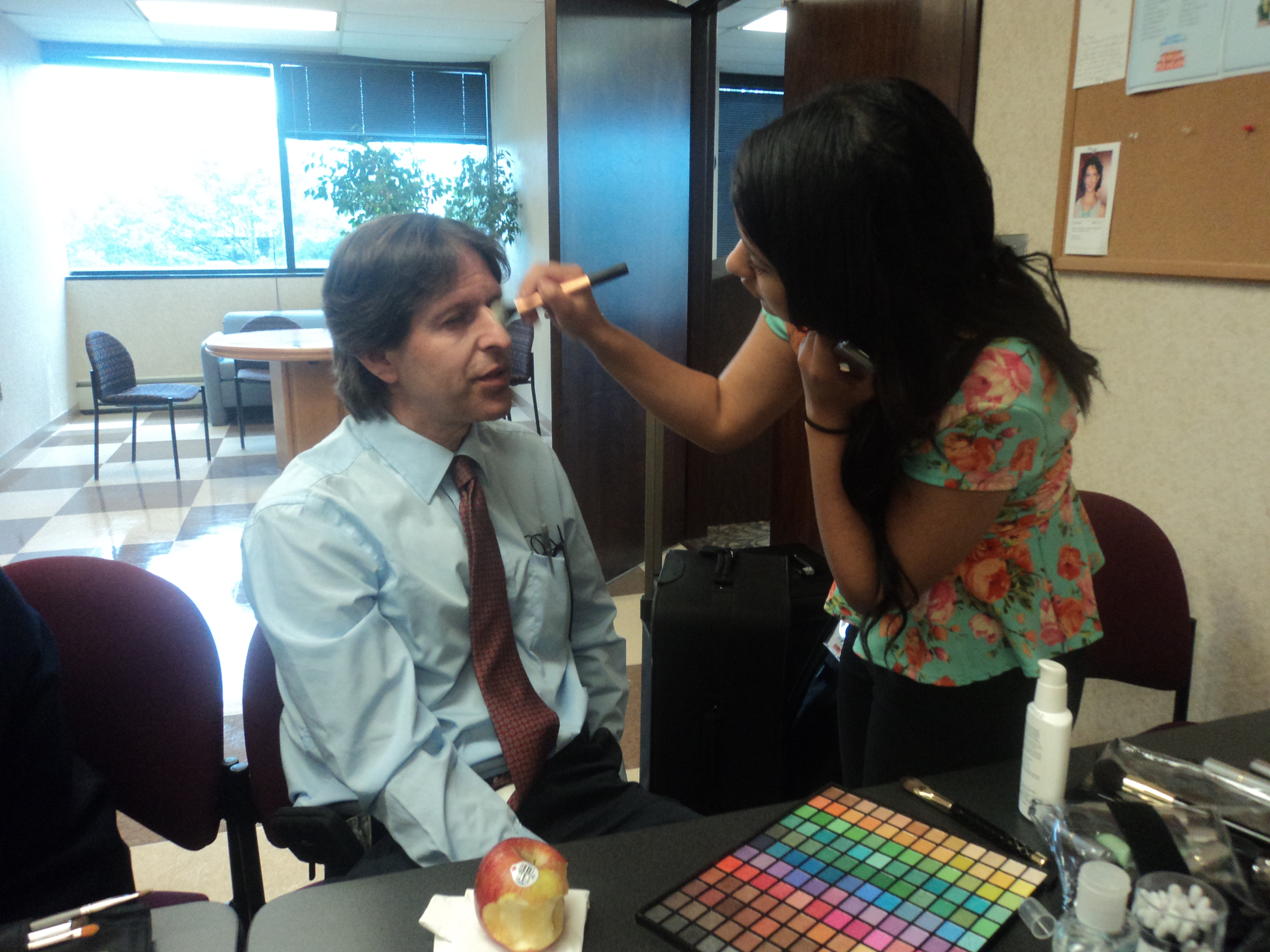 July 19th , 2014 Getting my face painted on, the set of 