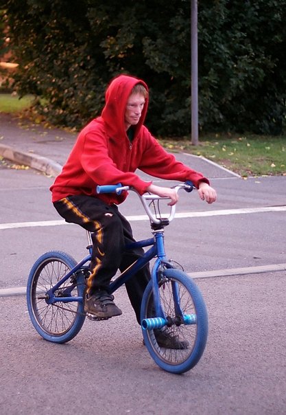 Hoodie on Bike