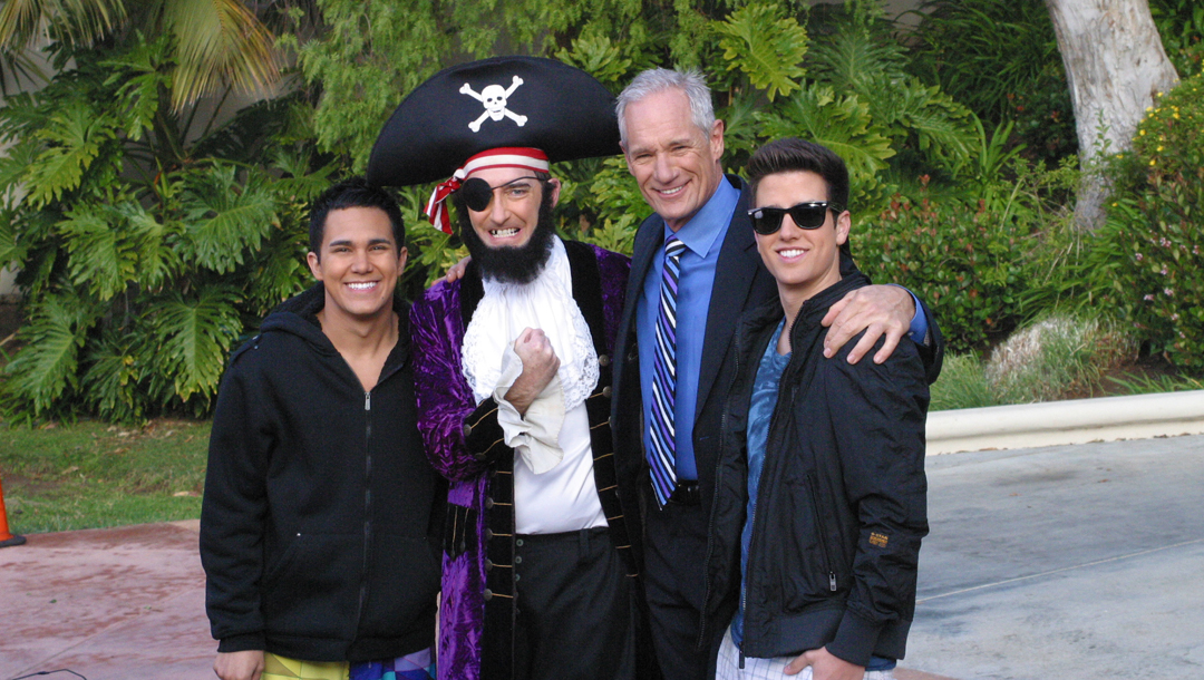 Carlos Pena, Tom Kenny, Matt Riedy and Logan Henderson on Big Time Rush