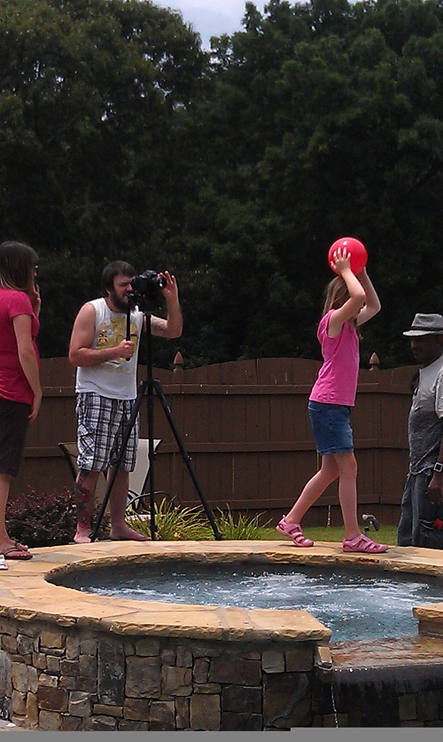 Shelby on set with Whitestone Motion Pictures Protege Team in 48 Hour Film Project.