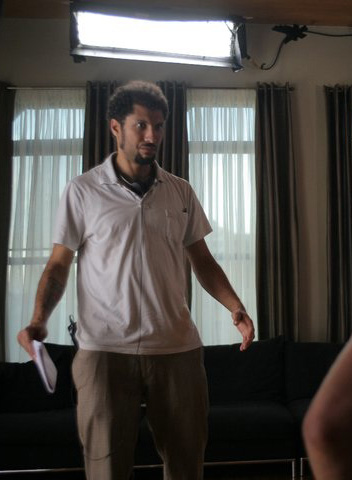 Marc Thomas directing on the set of 