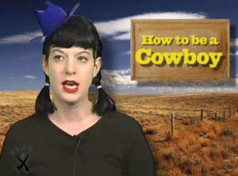 Bonnie Burton talking about cowboys on her show 