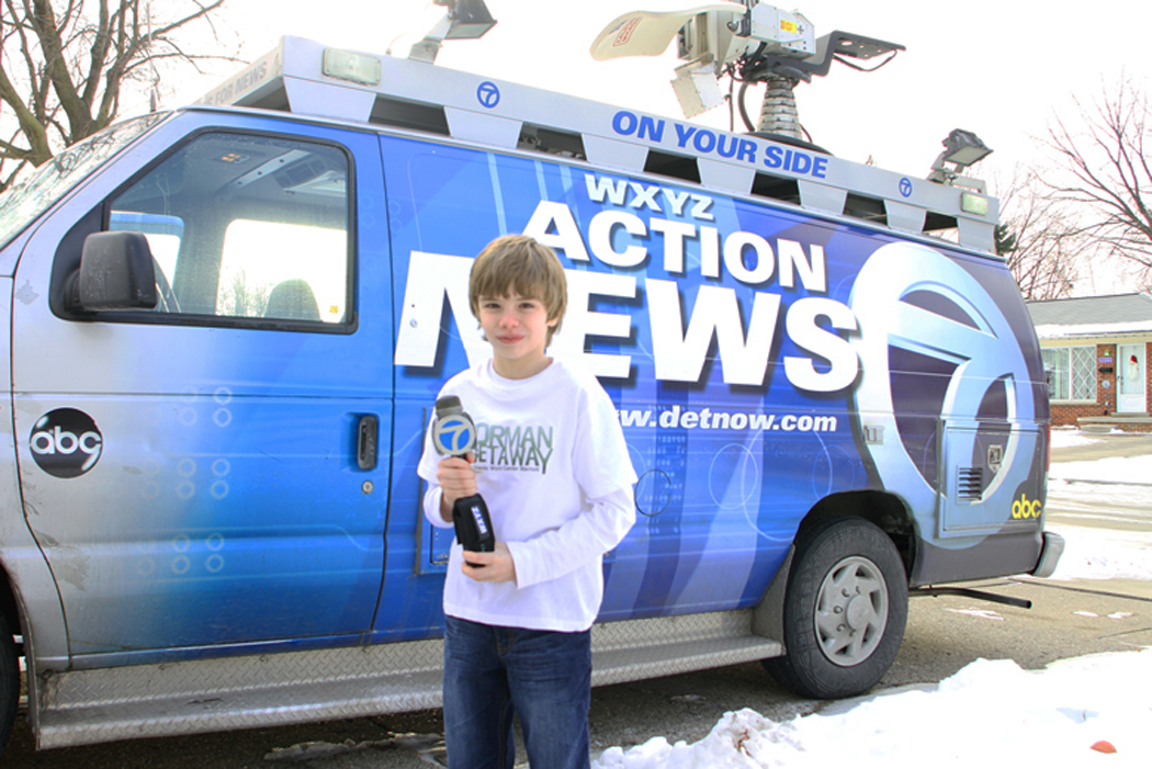 Connor was interviewed on Channel 7 news in Detroit for his vacation series that he had done for Orlando World Center Marriott Resort.