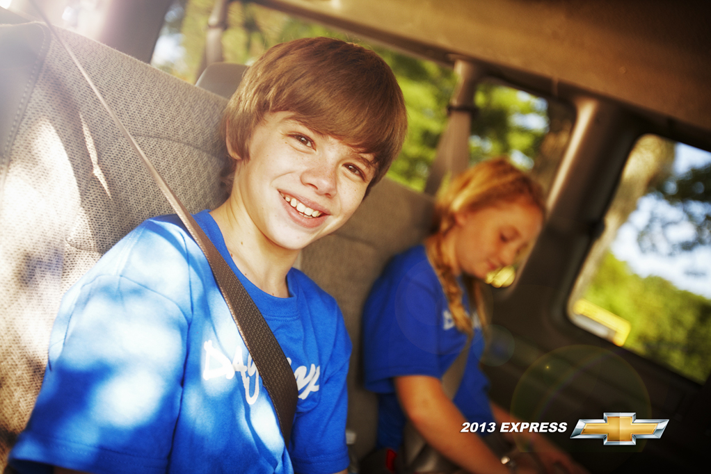 Image of Connor from the 2013 Chevrolet Express campaign.