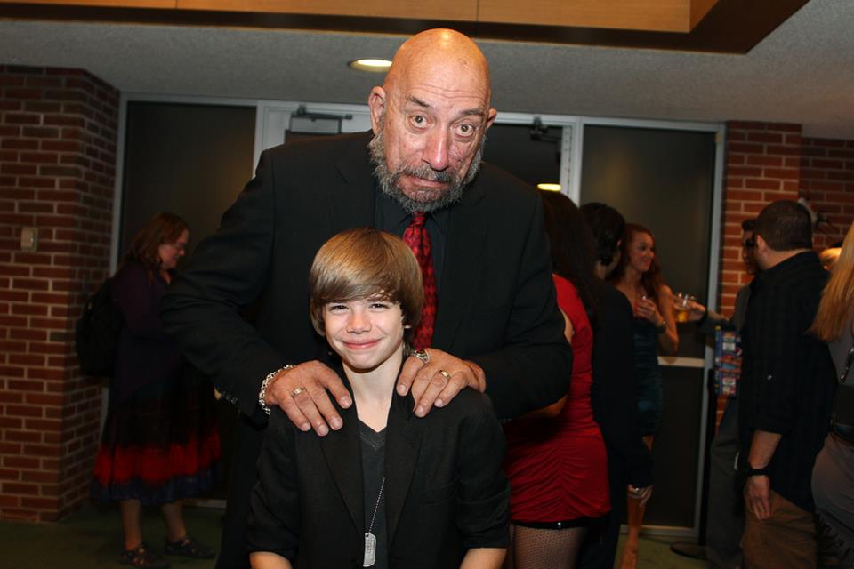 Connor with horror movie icon star Sid Haig at the premiere of the movie MIMESIS.