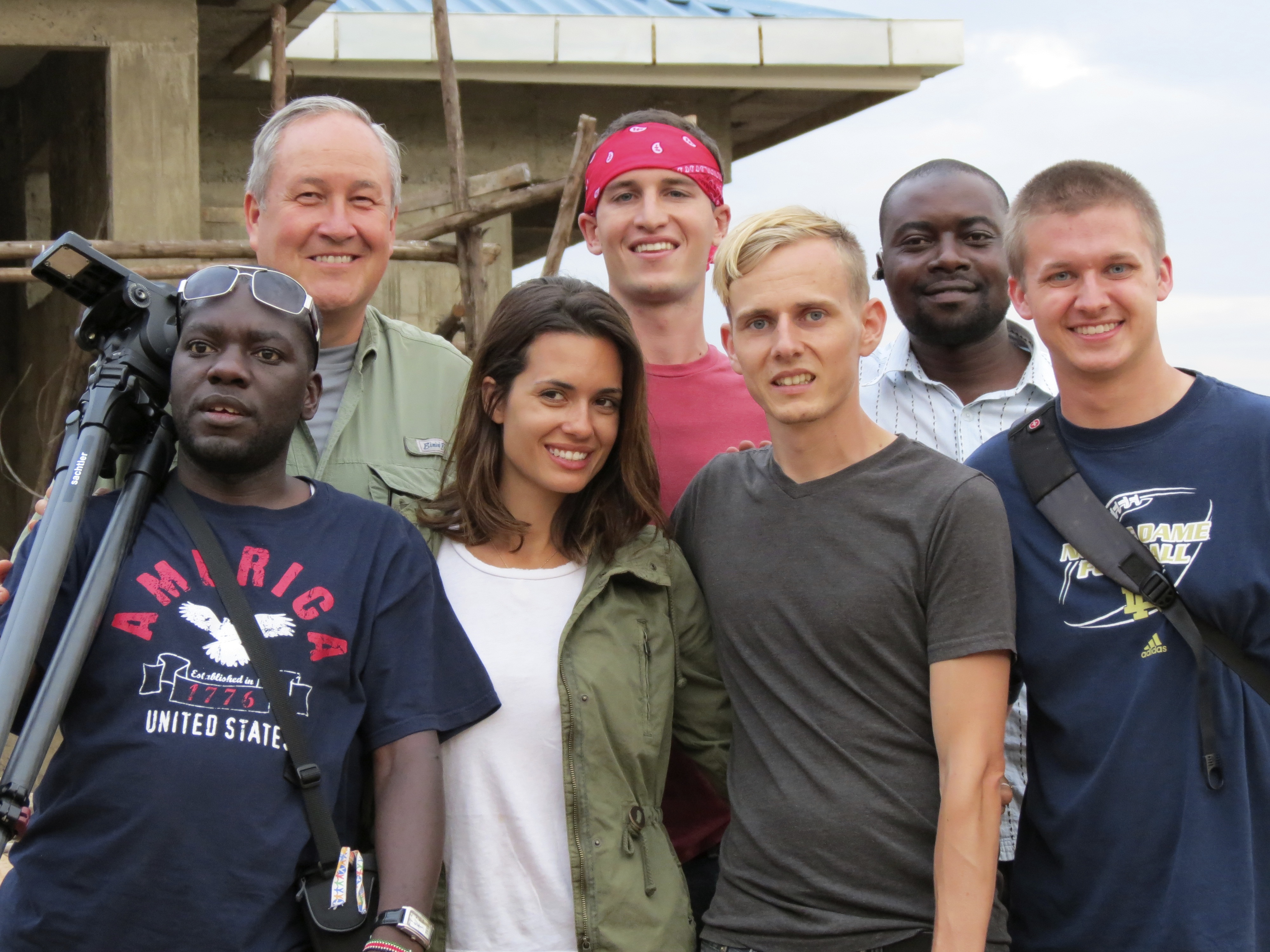 The Road to Hope crew on location at Holy Cross Lakeview School in Jinja, Uganda.