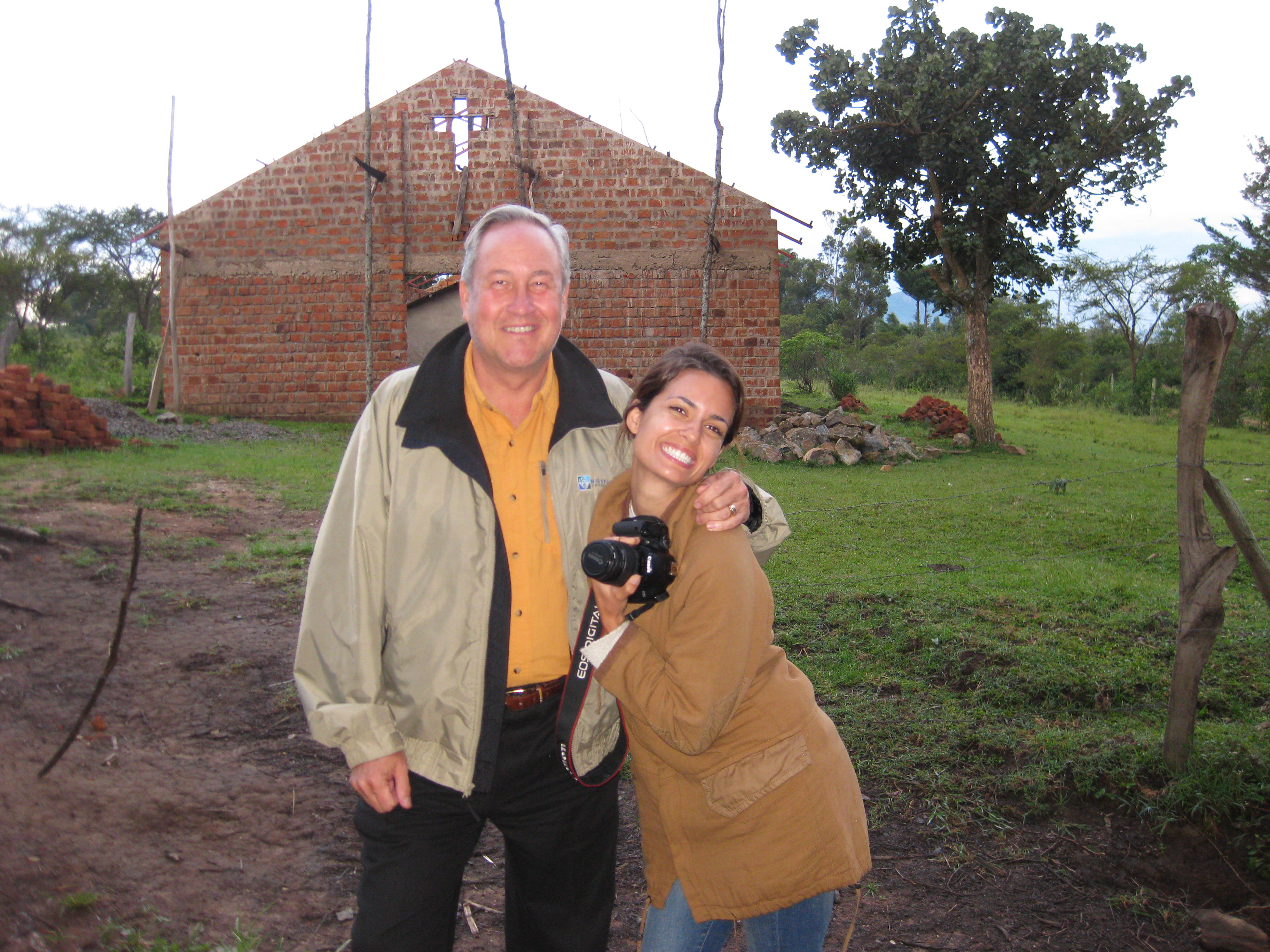 Taking a break from filming Road to Hope. With Torrey DeVitto in Kipkaren, Kenya.