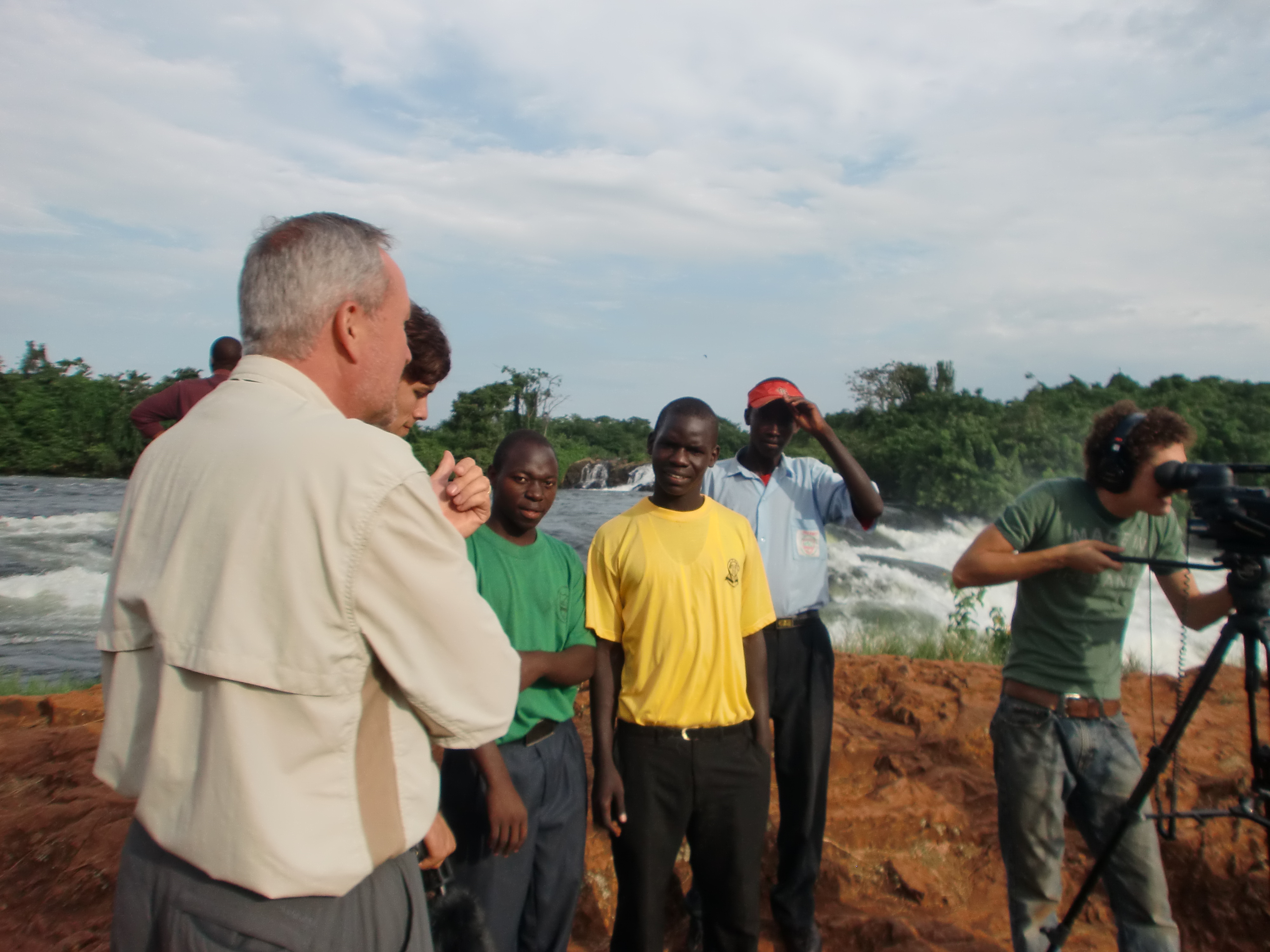 On location in Jinja, Uganda filming Okuyamba.