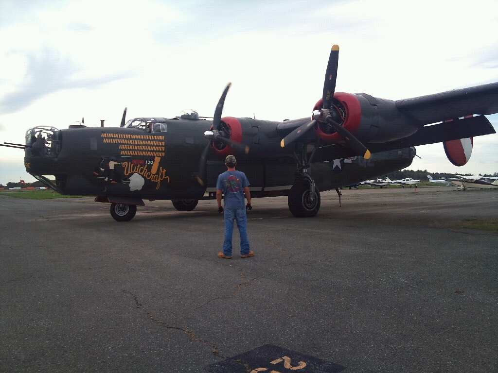 B-24 Liberator in background