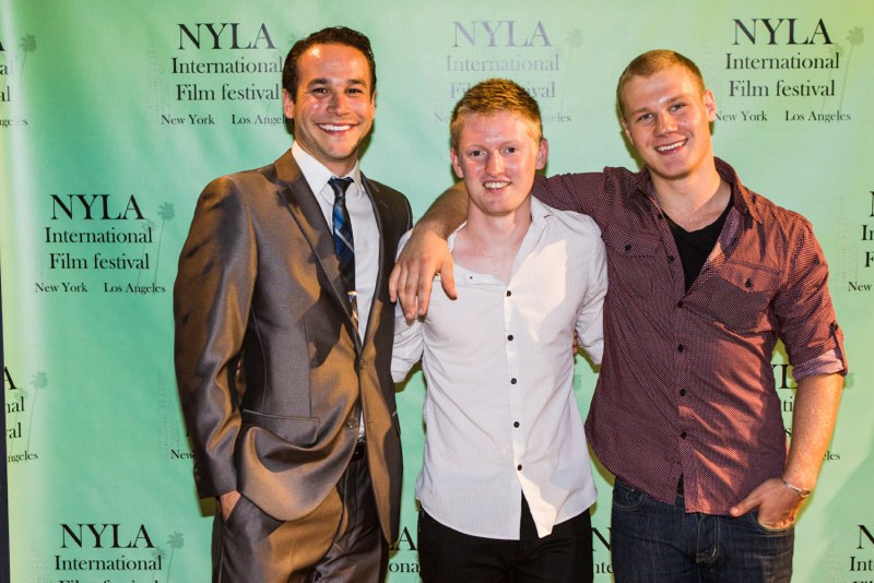 Actor Eric Ronquillo, Director Joel Blacker, and actor/producer Torrey Drake at event for In Harmony