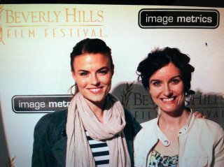 Producer Audrey Matos and costumer Mary Jo Anderson at the Beverly Hills Film Festival screening of Atonal.