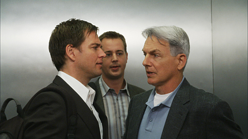 Mark Harmon, Sean Murray and Michael Weatherly in NCIS: Naval Criminal Investigative Service (2003)