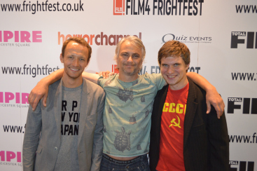 With Richard Raaphorst and Anrey Zayats at UK premiere of Frankenstein's Army at Fright Fest