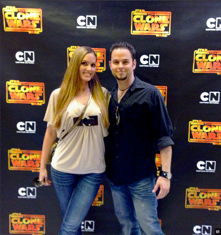 Michael & Stacey Bender at the Star Wars: The Clone Wars 100th Episode Party