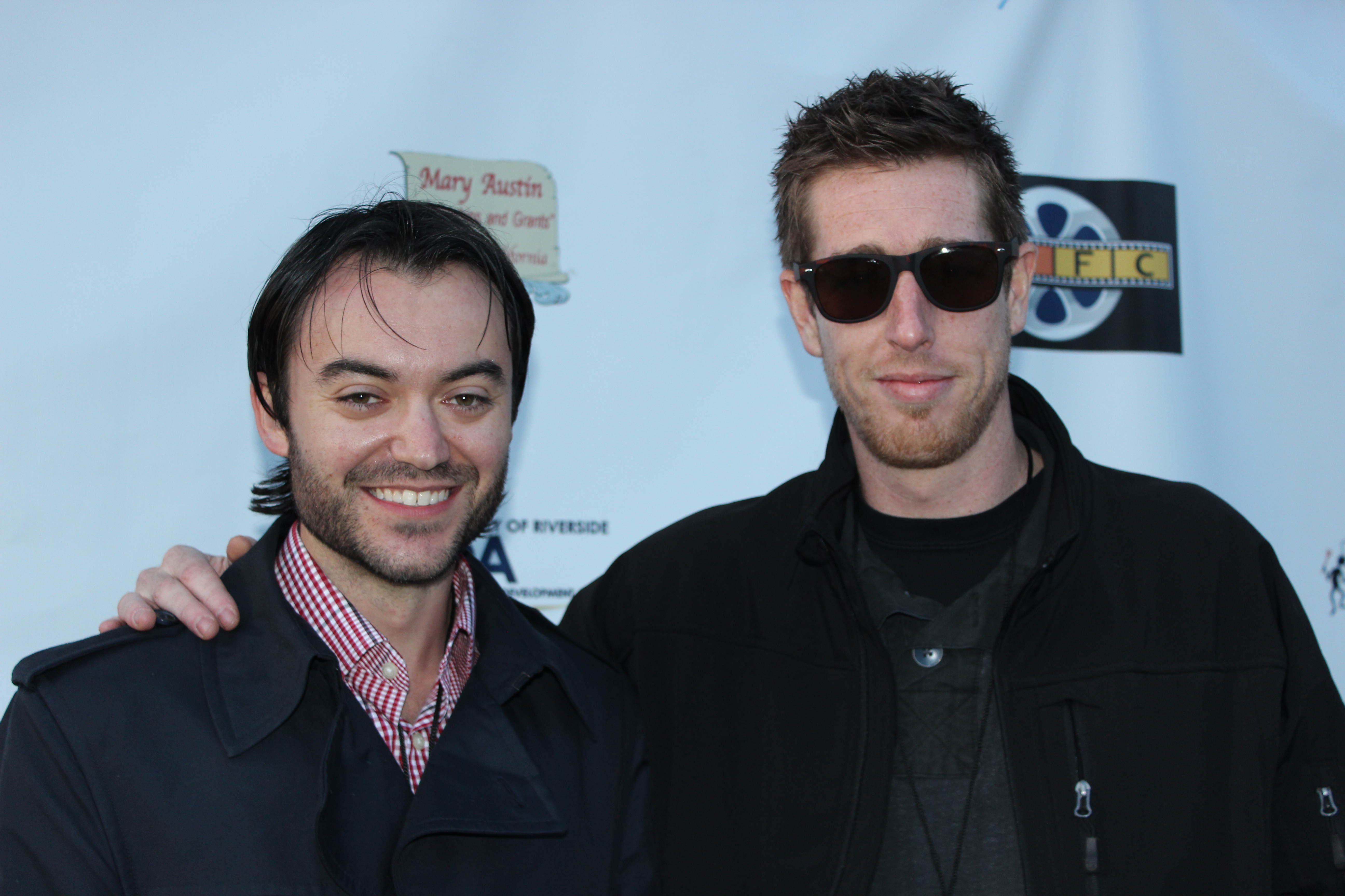 Chris Levine and Landon Williams (Director of Perception) at the screening of The Blind Date at the Idyllwild International Festival of Cinema.
