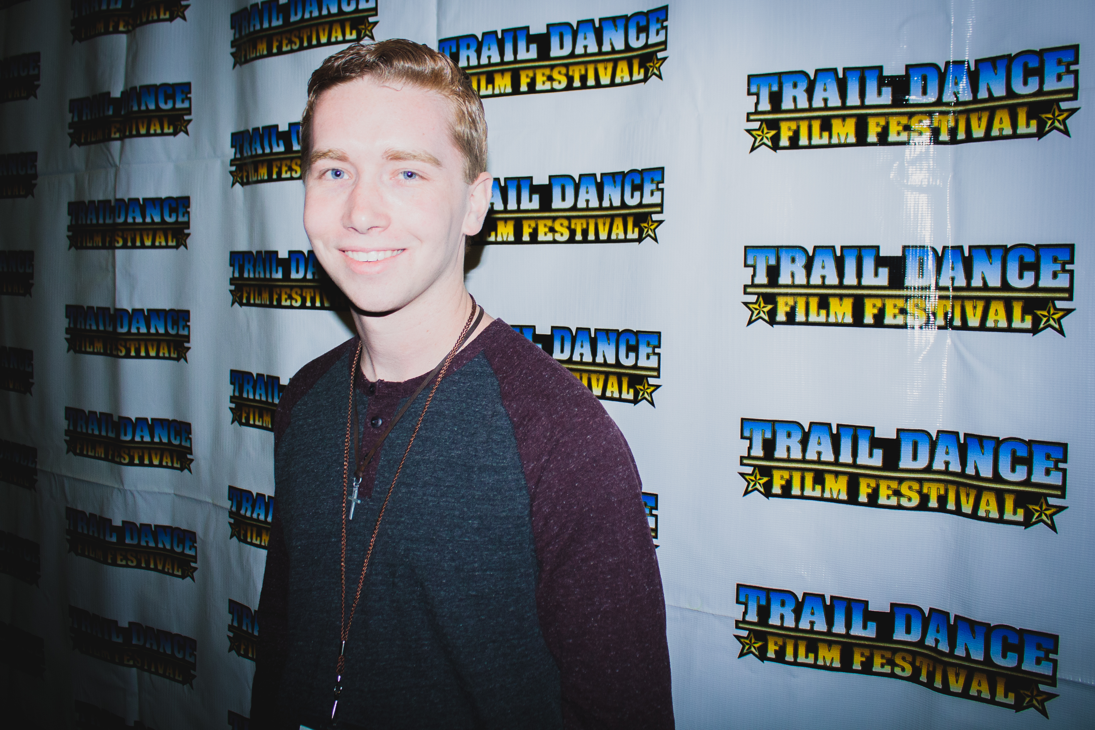 Tyler Slawson posing at the Trail Dance Film Festival on January 25th, 2014.