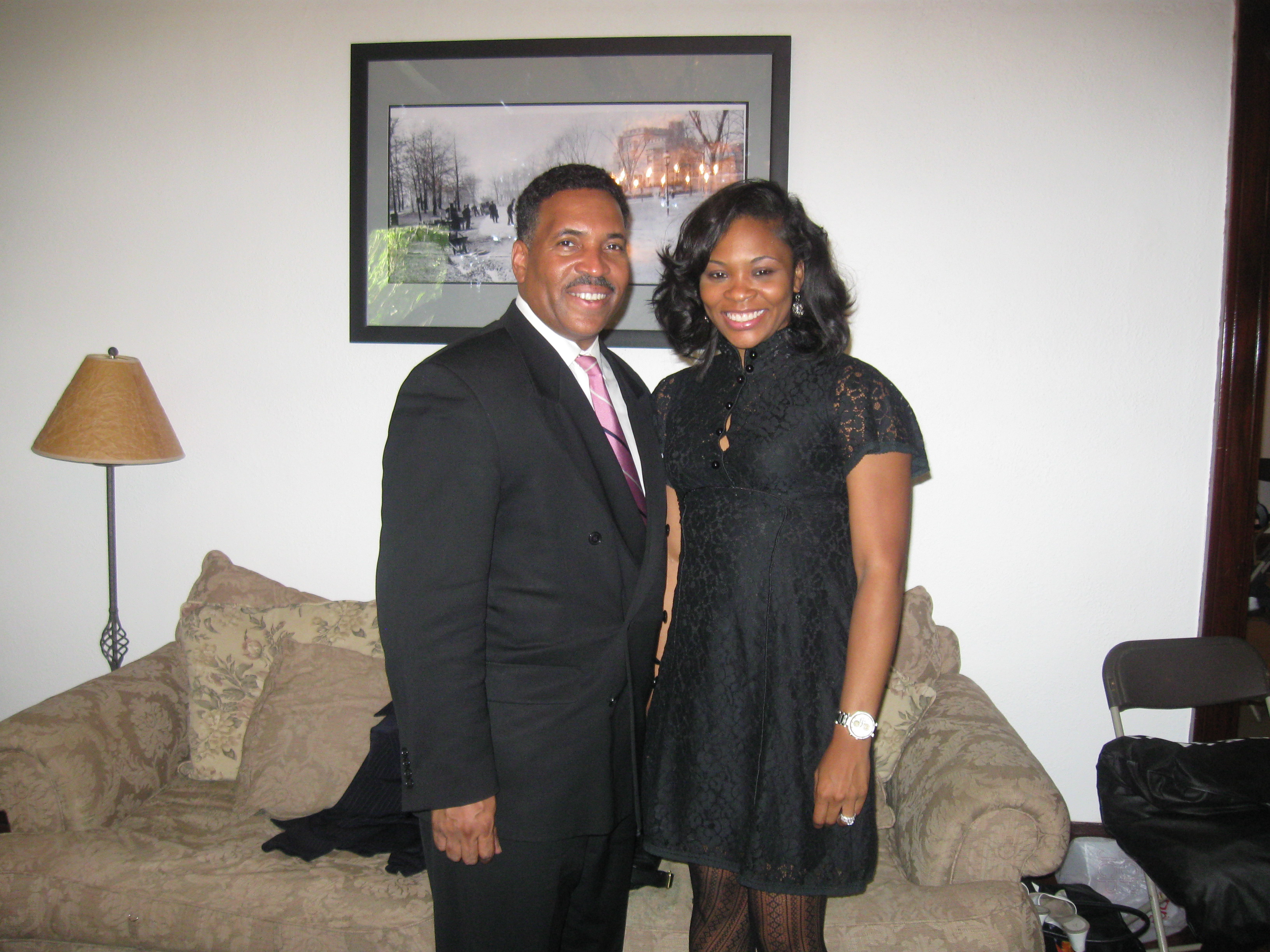 0n set of Alex Cross (first day of shooting)with actress Vonique Dickerson