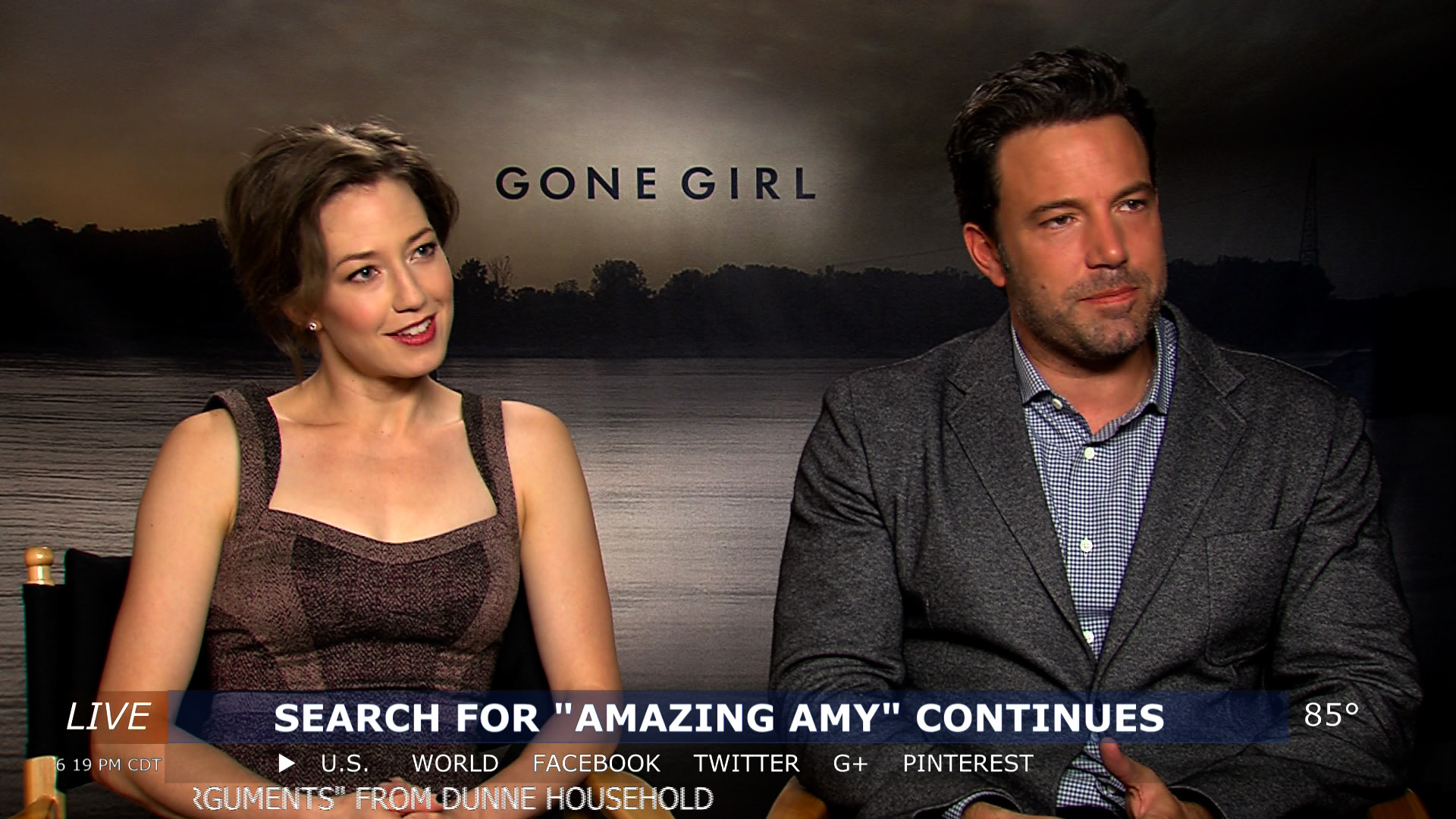 Still of Ben Affleck and Carrie Coon in IMDb: What to Watch (2013)
