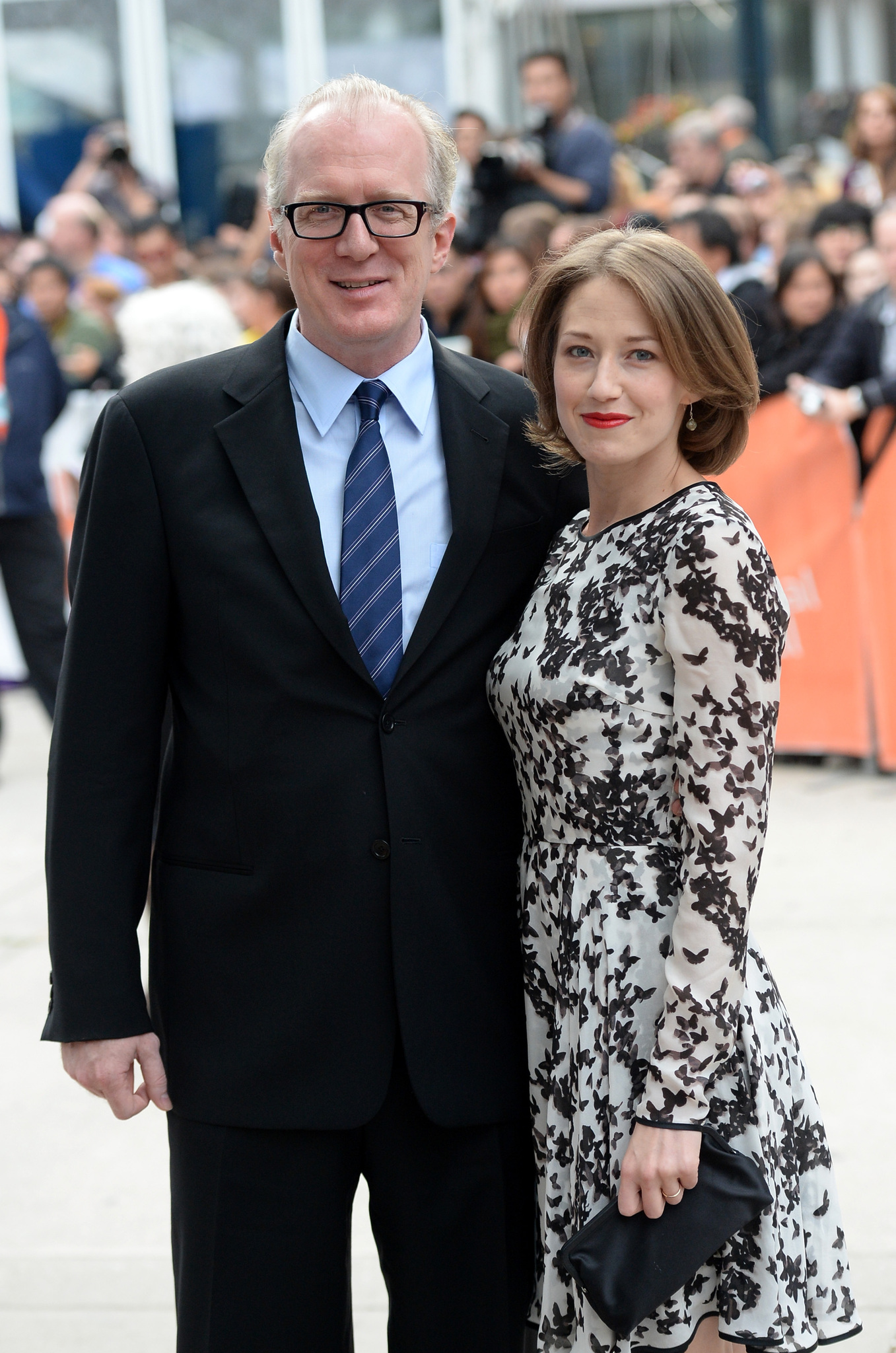 Tracy Letts and Carrie Coon at event of Seimos albumas: rugpjutis (2013)
