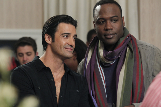 On Modern Family Set with Gilles Marini