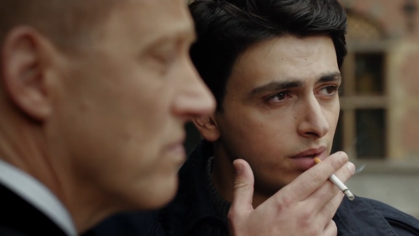 Still of Samuel Fröler and Igor Skvarica in The Prosecutor the Defender the Father and His Son (2014)