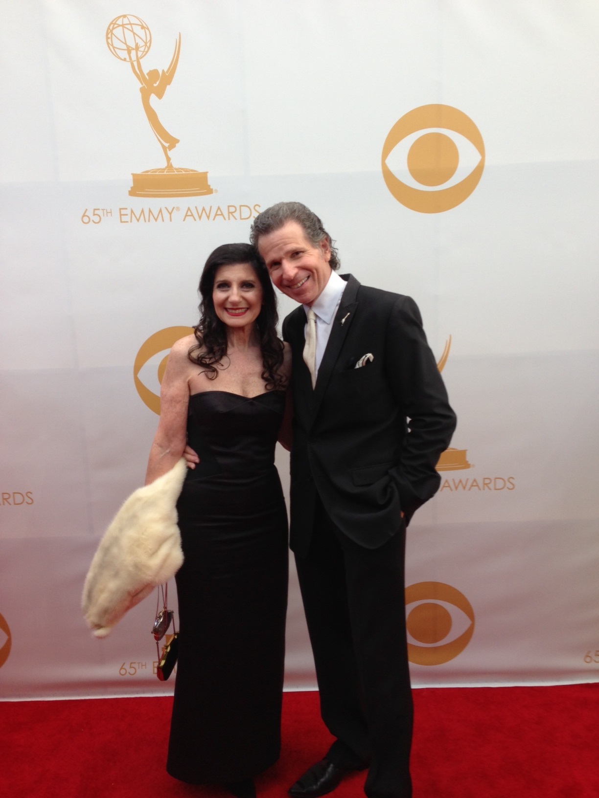 Richard Warren Rappaport and Hello Hollywood's Rene' Katz at the 2013 Primetime Emmy Awards, Los Angeles.