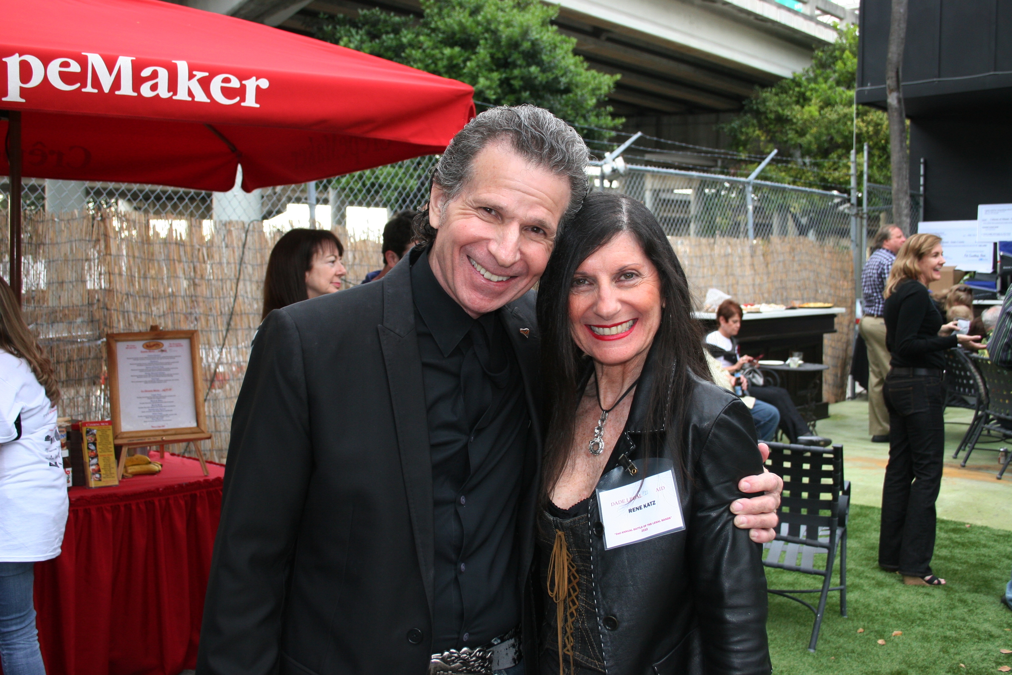 Richard Warren Rappaport and Hello Hollywood's Rene' Katz at the Second Annual Battle of the Bands for Dade Legal Aid/Put Something Back, 2013