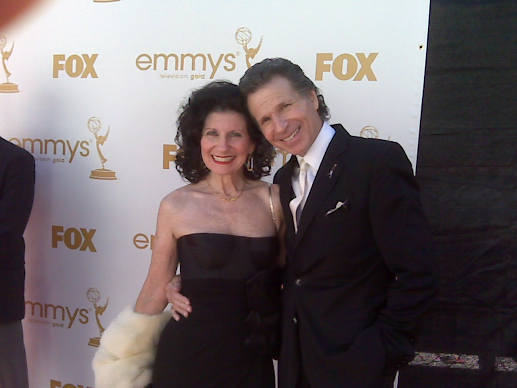 Richard Warren Rappaport and Hello Hollywood's Rene' Katz on the Red Carpet at the 2012 Primetime Emmy Awards, Los Angeles