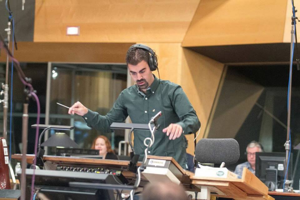 Carlos Martin conductin At Newman Studios