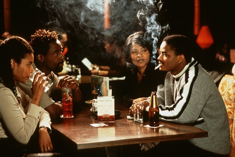 Still of Nia Long, Larenz Tate, Bernadette Speakes and Isaiah Washington in Love Jones (1997)