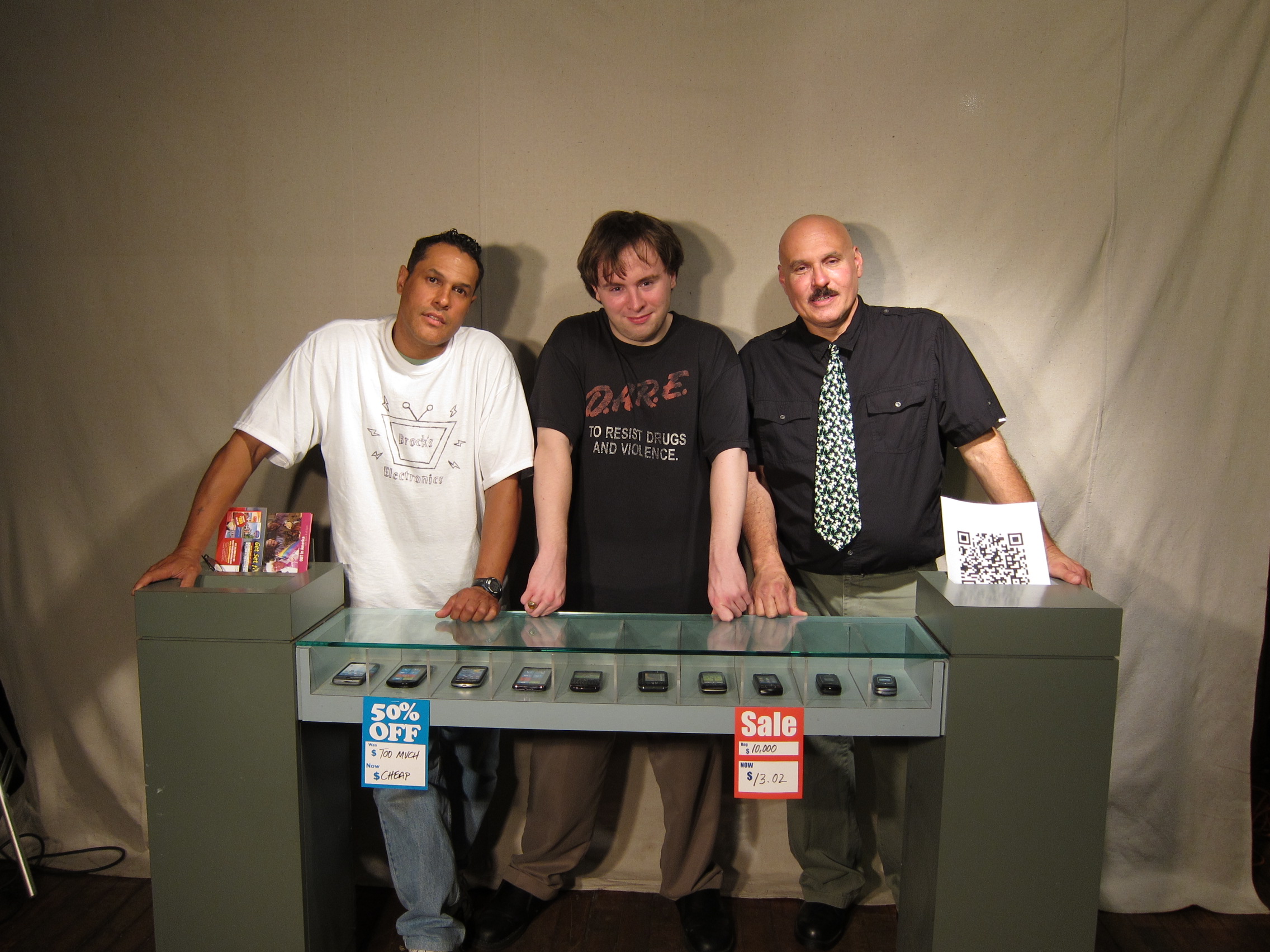 Retail Web Series Lorenzo Gardner, Writer & Director Joe Lacau, and myself on Set of Season One at Apremont Studios in Springfield, MA