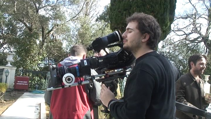 Petros Antoniadis shooting the short film 