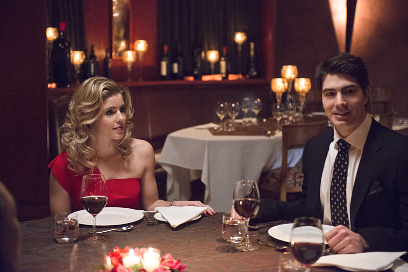 Still of Brandon Routh and Emily Bett Rickards in The Flash (2014)