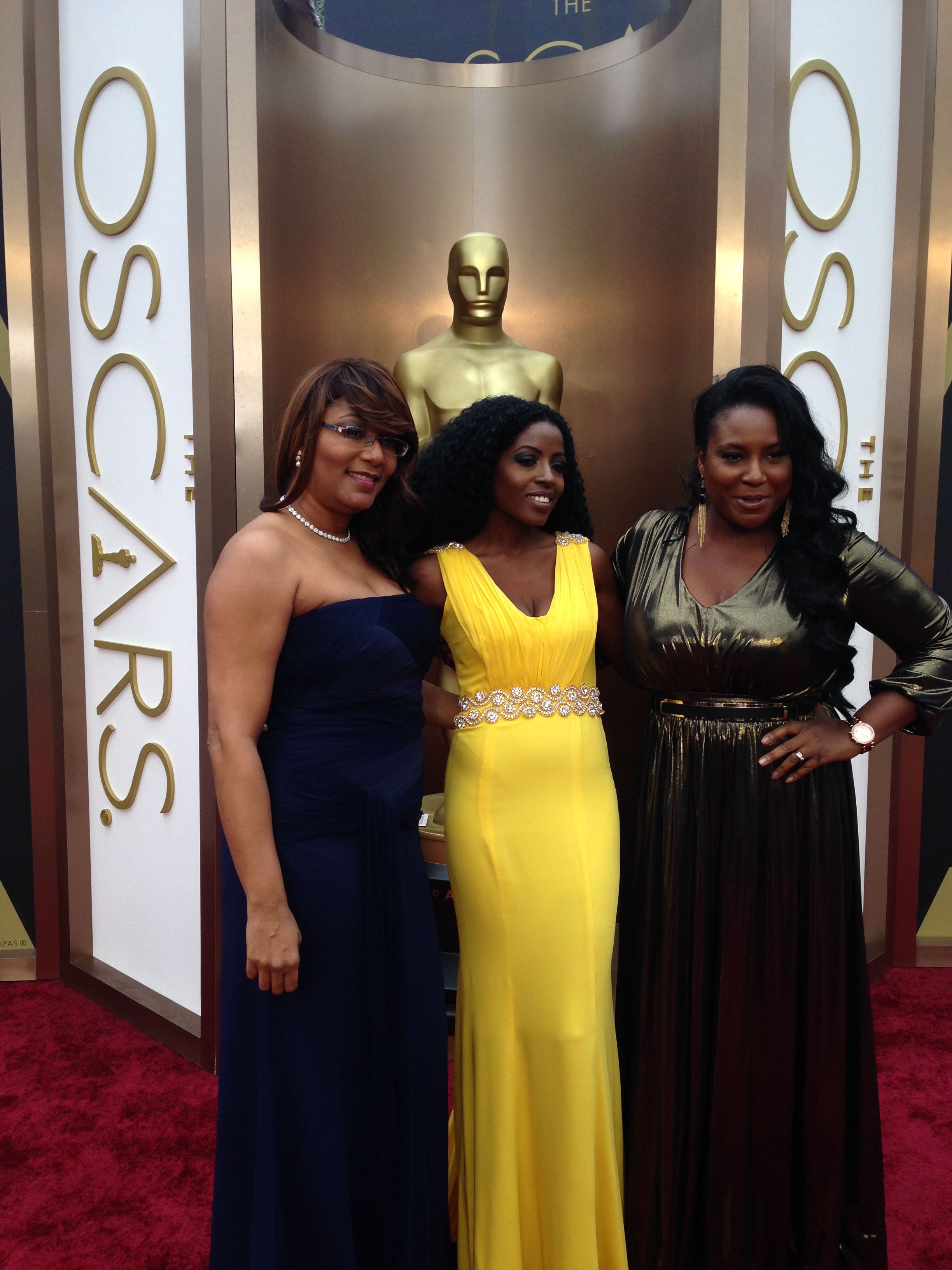 2014 Oscars. Yvette D. Bennett-Director Folake- Style Pantry Carmela Argueta- Make-Up Artist