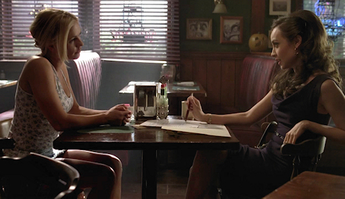 Still of Anna Paquin and Courtney Ford in True Blood.