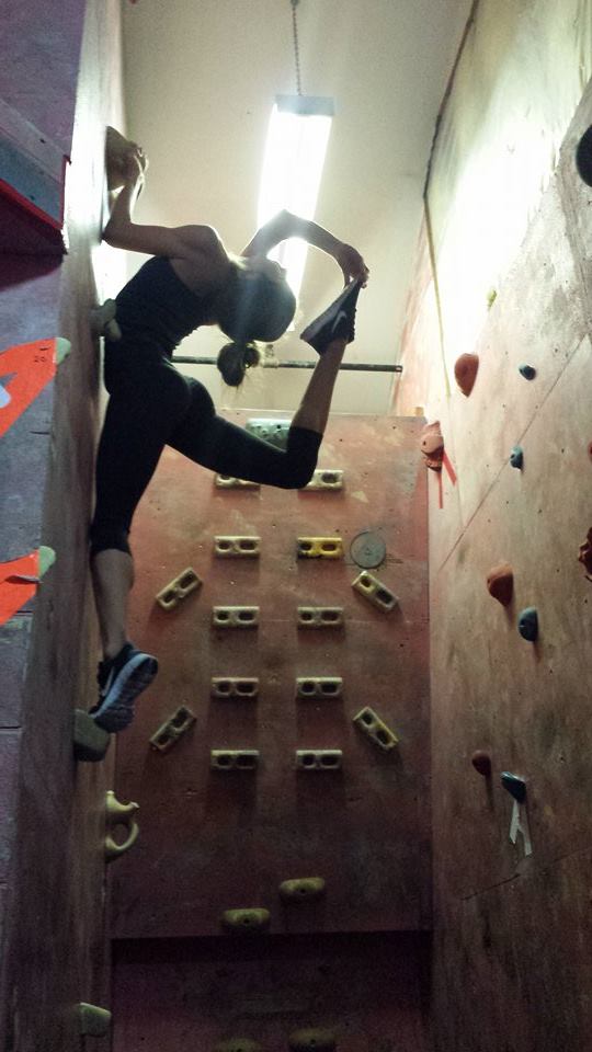 Yoga and rock climbing? Why not?