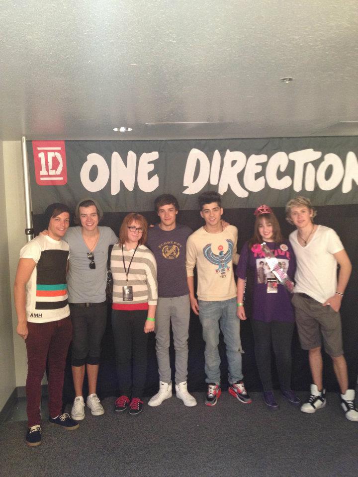 Corey Taylor and her friend Tobi, and One Direction