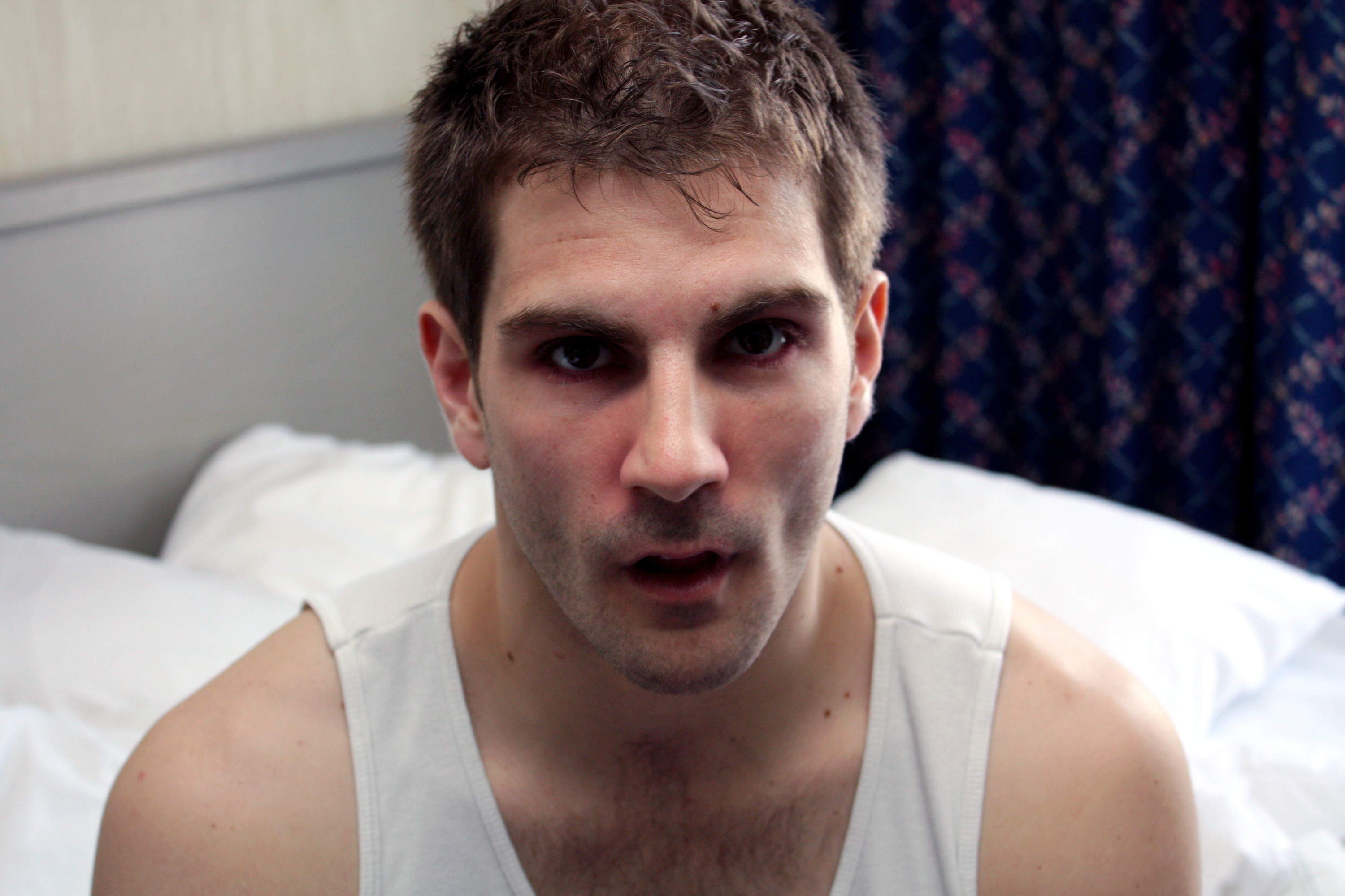 COOKED - a very hungover DAVE (played by Shaun Mazoka)