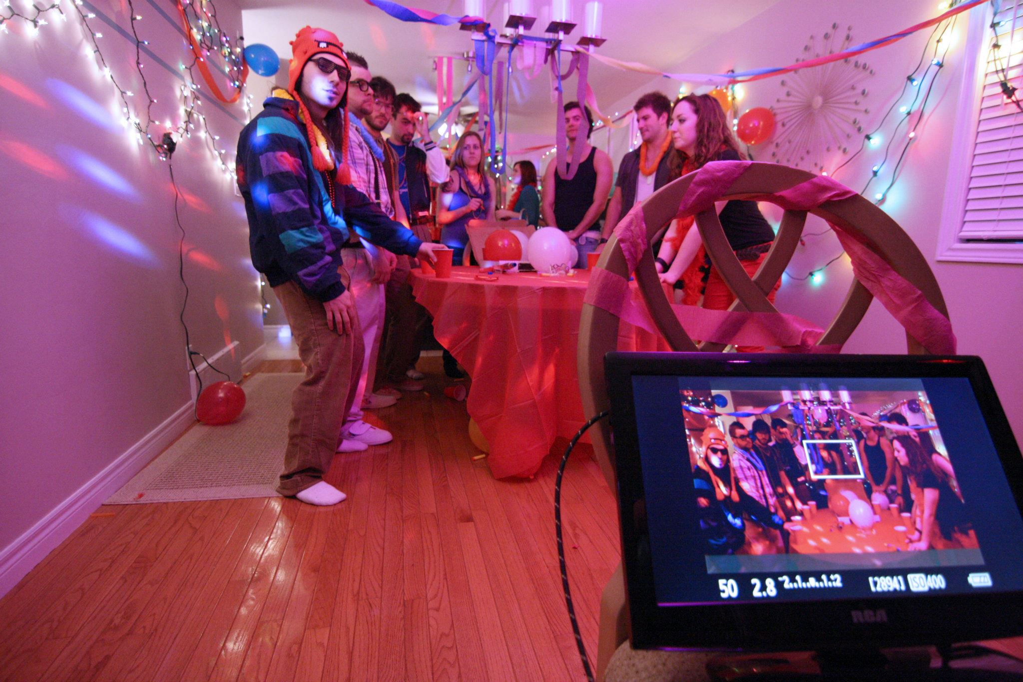 on the set for the music video for 