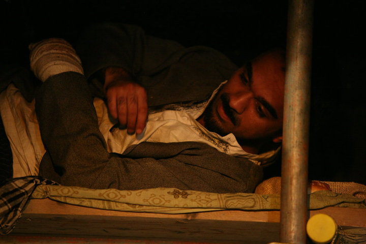 Rajan Sharma as The Tartar, production still from stage production of THE LOWER DEPTHS (with Cogs Theatre, 2010)