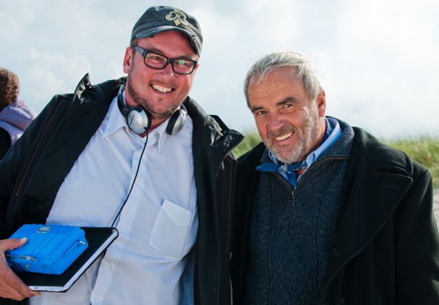 Nick Lyon and Walter Kreye on set Bermuda Dreioeck Nordsee