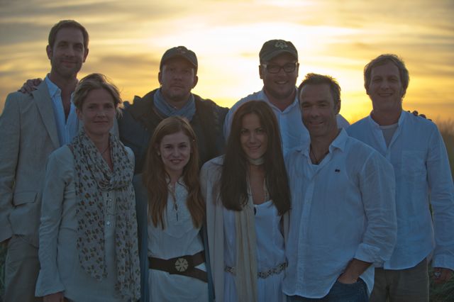 Nick Lyon with Cast and Producer of Bermuda Dreieck Nordsee