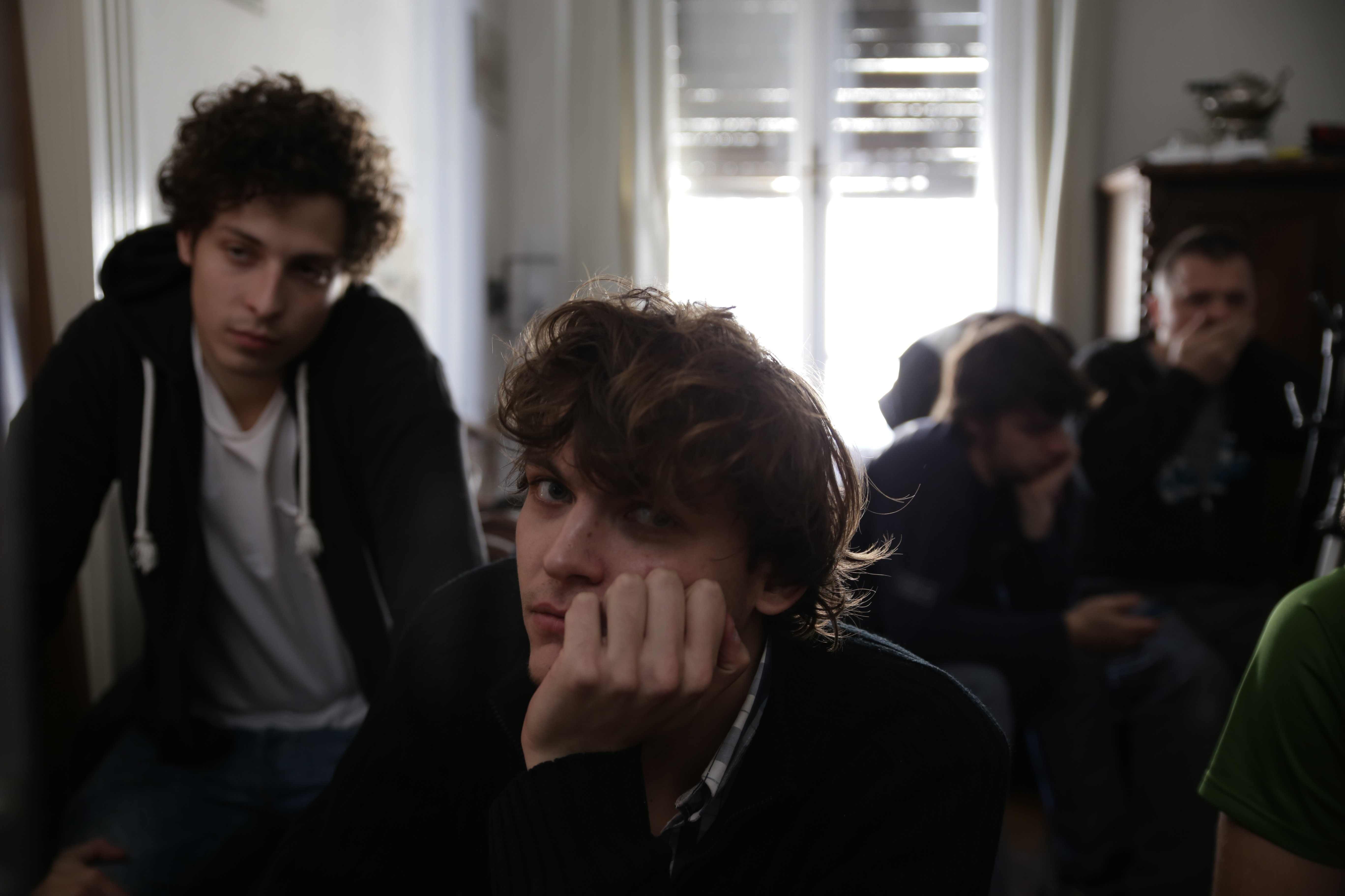 Screenwriter Bálint Csaba and director Attila Hartung on the set of Ischler