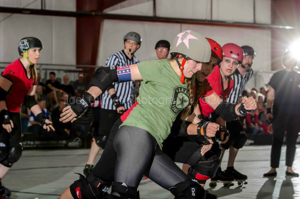 Roller Derby Action Shot