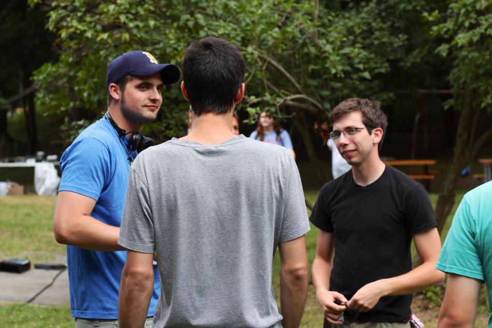 Co-Directors Harrison P. Crown and William G. Utley with Director of Photography Stephen McBride on set of 