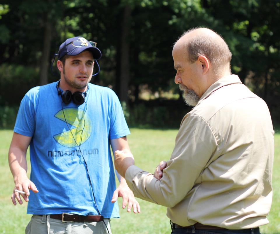 Co-Director Harrison P. Crown and Michael Pemberton on set of 